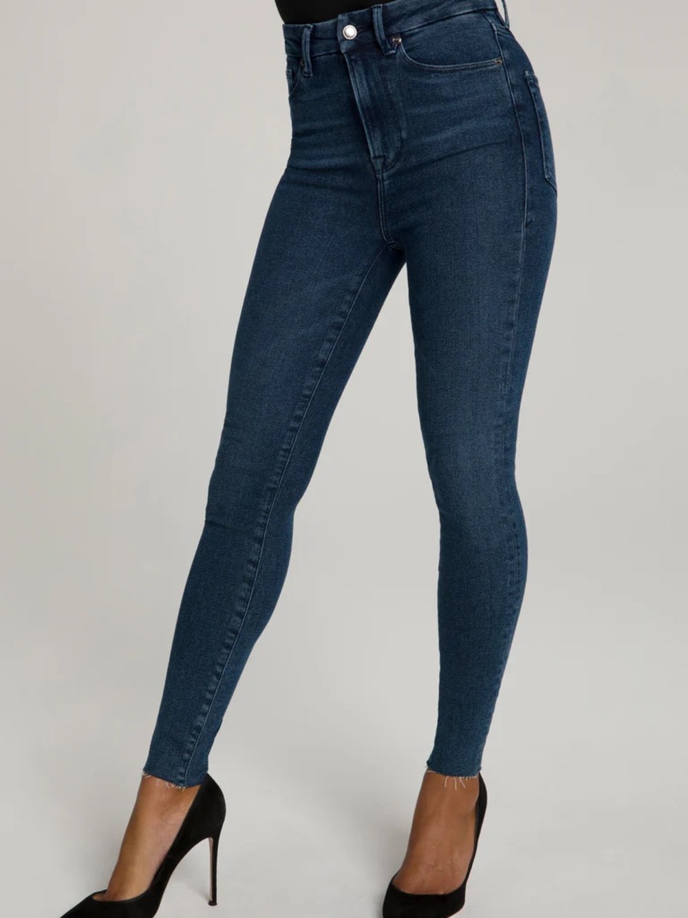 Good American Good Waist Crop- Skinny with Raw Hem 4/27